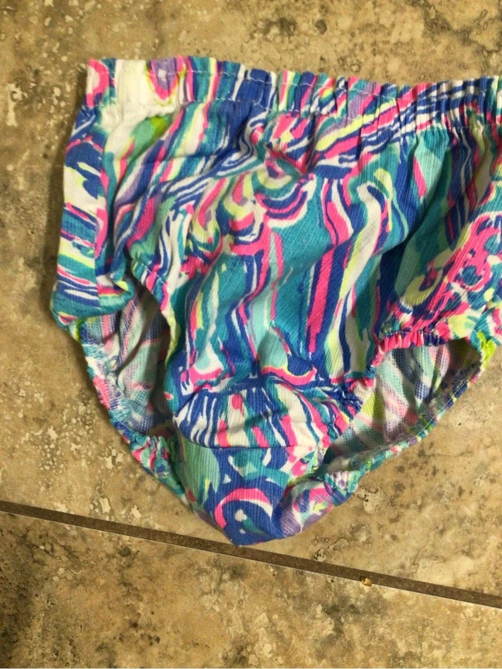 Lilly Pulitzer Splash Watercolor Tropical Baby Diaper Cover Bloomer 18-24 Months